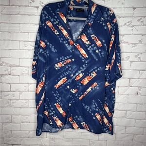 Riscatto Italia Abstract Print Button-Up Shirt 
Mens XL